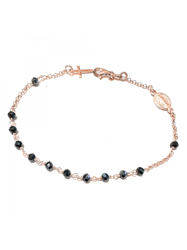 bracciale rosario in argento 925 ramato bcc1394