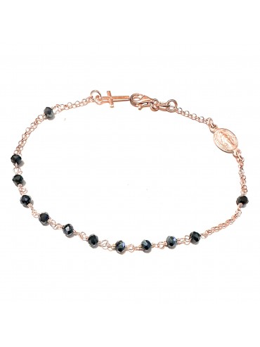 bracciale rosario in argento 925 ramato bcc1394