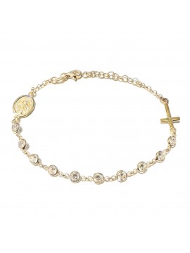 Bracciale rosario argento dorato bcc1045