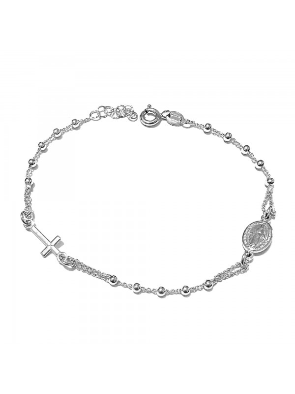 Bracciale rosario uomo donna in argento 925 - bcc1042