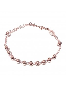 bracciale in argento 925 ramato postine sferiche