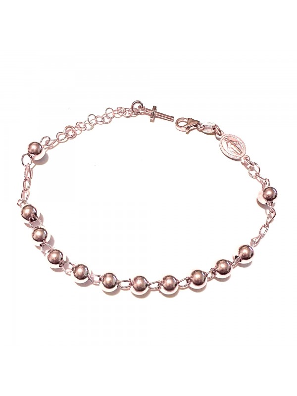 bracciale in argento 925 ramato postine sferiche