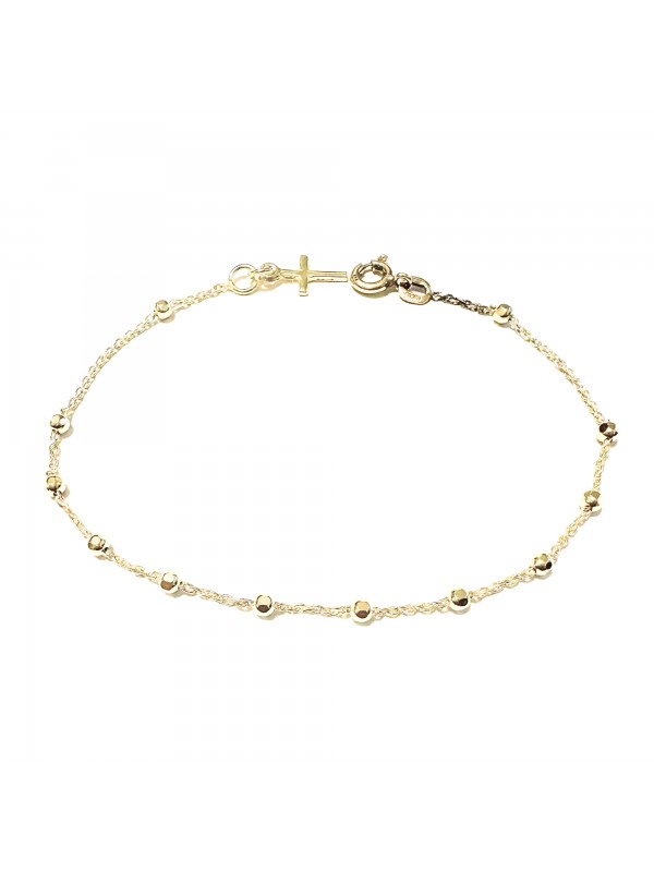 Bracciale rosario in argento dorato con medaglia miracolosa