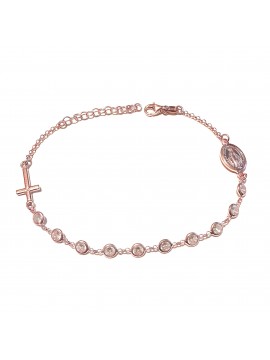 Bracciale rosario argento ramato bcc1040