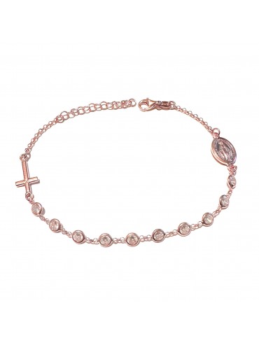 Bracciale rosario argento ramato bcc1040