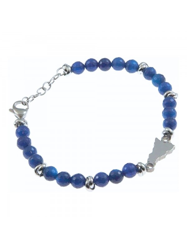 Bracciale sicilia donna acciaio e pietre - bcc0123