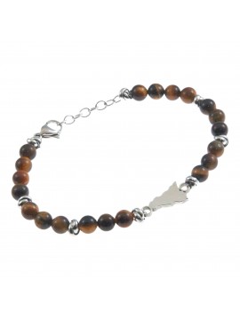Bracciale sicilia acciaio e pietre - bcc0250
