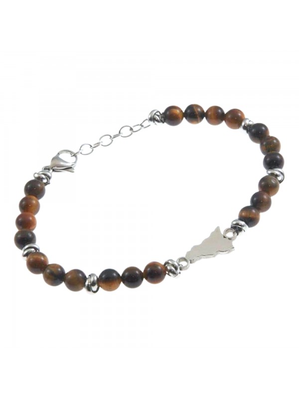 Bracciale sicilia acciaio e pietre - bcc0250