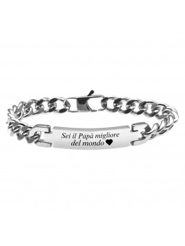 Bracciale grumetta uomo piastra per incisione bcc0388