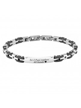 Bracciale uomo con piastra per incisione - bcc0720