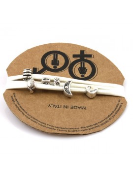 Bracciale donna in lycra elastico con beads