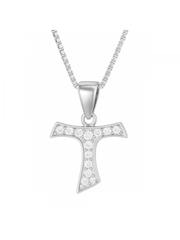 collana tau francescano argento 925 dimensioni cll2147
