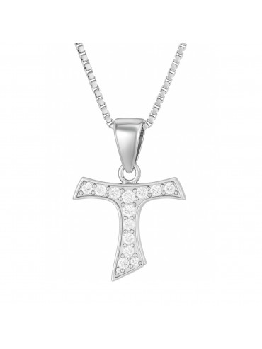 collana tau francescano argento 925 dimensioni cll2147