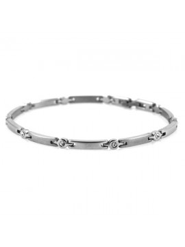 Bracciale in acciaio e strass