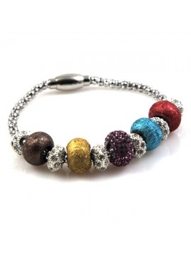 Bracciale con swarovski e murrine in resina