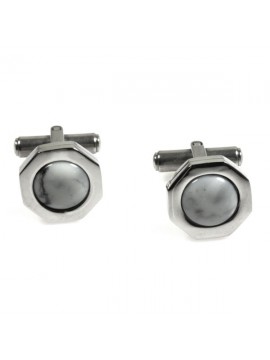 Gemelli camica uomo ottagonali colore grigio