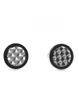 Gemelli camicia uomo rotondi in carbonio