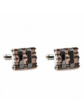 Gemelli camicia uomo rettangolari in ceramica
