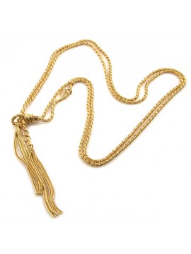 Collana donna sciarpetta dorata in bronzo