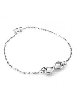 Bracciale con infinito in acciaio