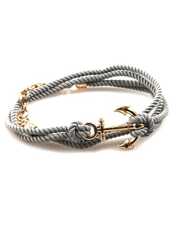 Bracciale con ancora colorato da attorcigliare