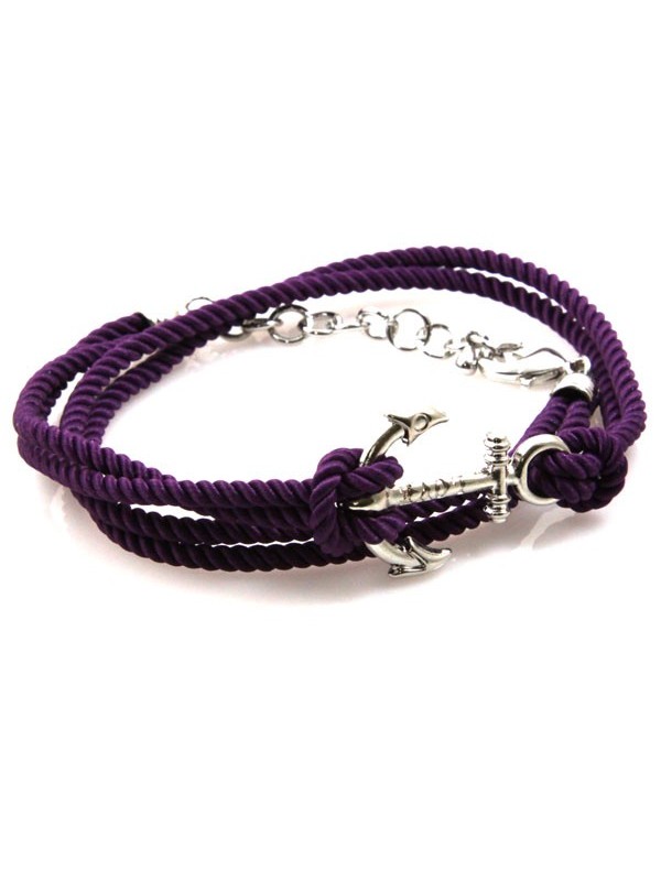 Bracciale con ancora colorato da attorcigliare