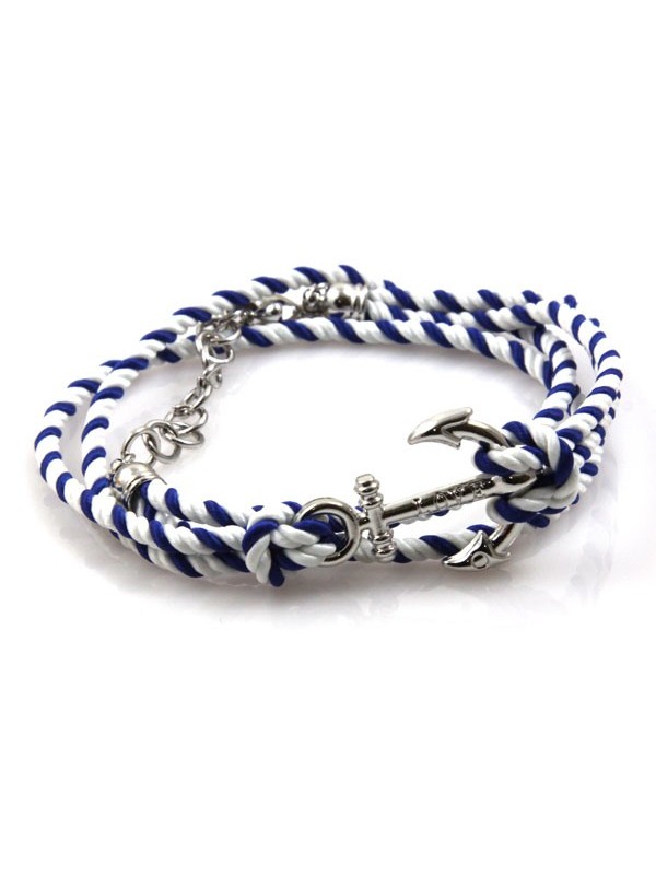 Bracciale con ancora colorato da attorcigliare