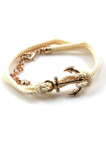 Bracciale con ancora colorato da attorcigliare