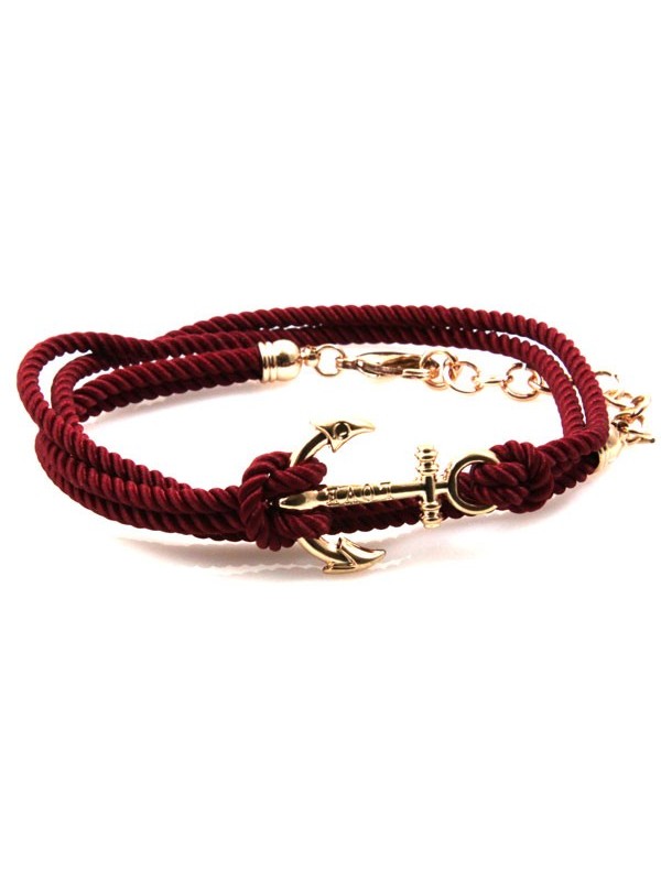 Bracciale con ancora colorato da attorcigliare