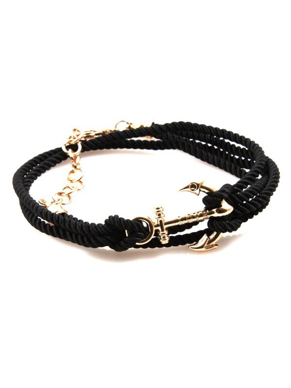 Bracciale con ancora colorato da attorcigliare