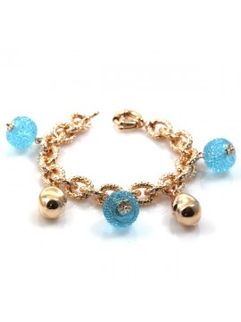 bracciale donna in bronzo ramato modello more di cristallo