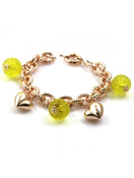 bracciale donna in bronzo ramato modello more di cristallo