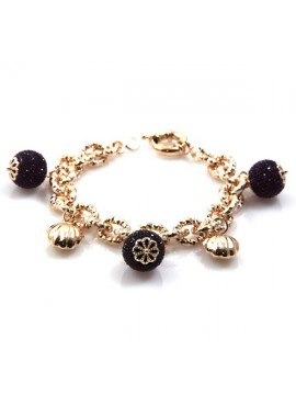 bracciale donna in bronzo ramato modello more di cristallo