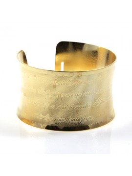 bracciale con padre nostro donna modello schiava in bronzo dorato