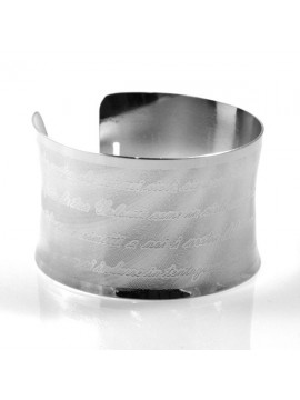 bracciale con padre nostro donna modello schiava in bronzo argentato