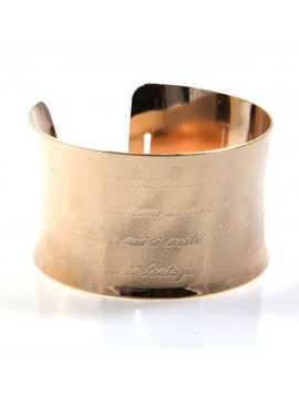 bracciale con padre nostro donna modello schiava in bronzo ramato
