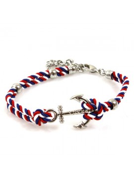 bracciale con ancora e cordoncino colorato