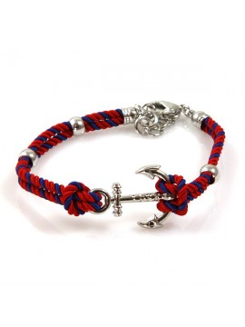 bracciale con ancora e cordoncino colorato