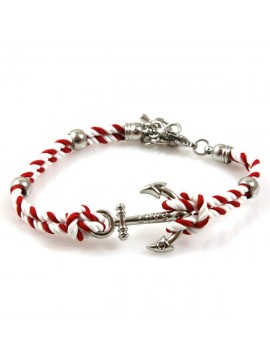 bracciale con ancora e cordoncino colorato