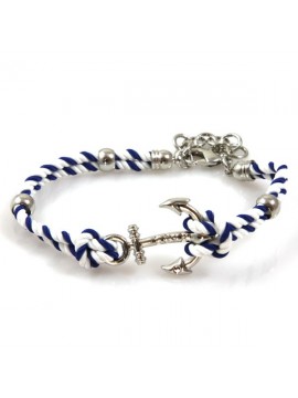 bracciale con ancora e cordoncino colorato