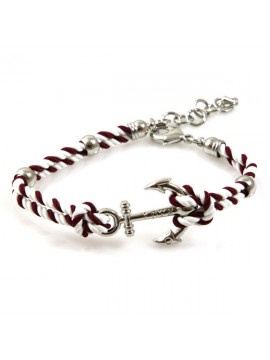 bracciale con ancora e cordoncino colorato