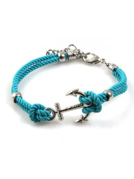 bracciale con ancora e cordoncino colorato