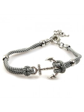 bracciale con ancora e cordoncino colorato