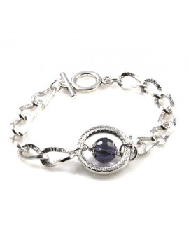 bracciale in bronzo argentato donna