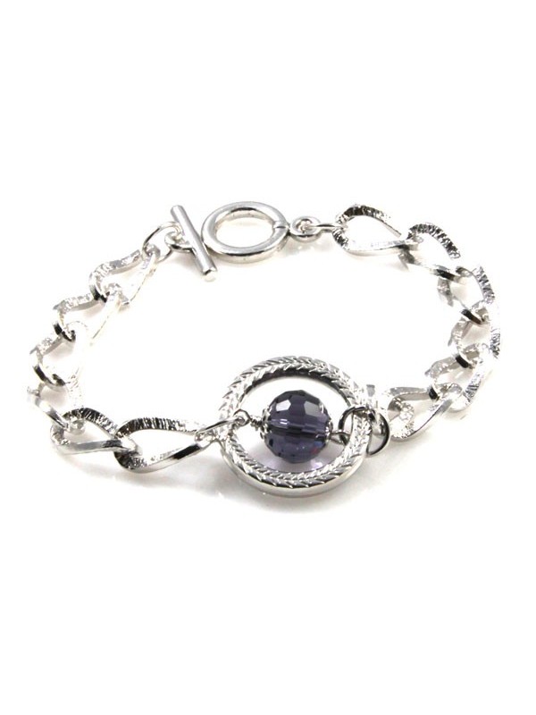 bracciale in bronzo argentato donna