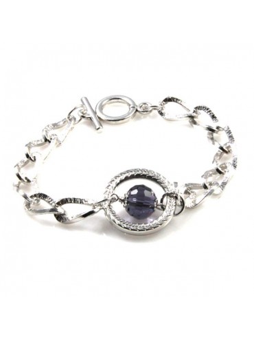 bracciale in bronzo argentato donna