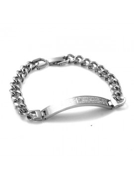 bracciale dieci comandamenti in acciaio