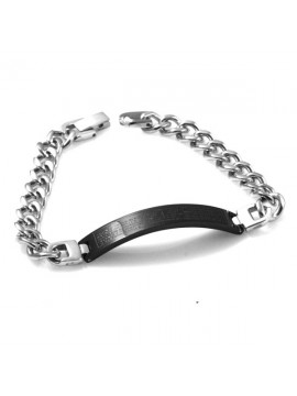 bracciale con padre nostro in acciaio