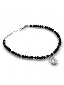 bracciale con medaglia miracolosa in argento