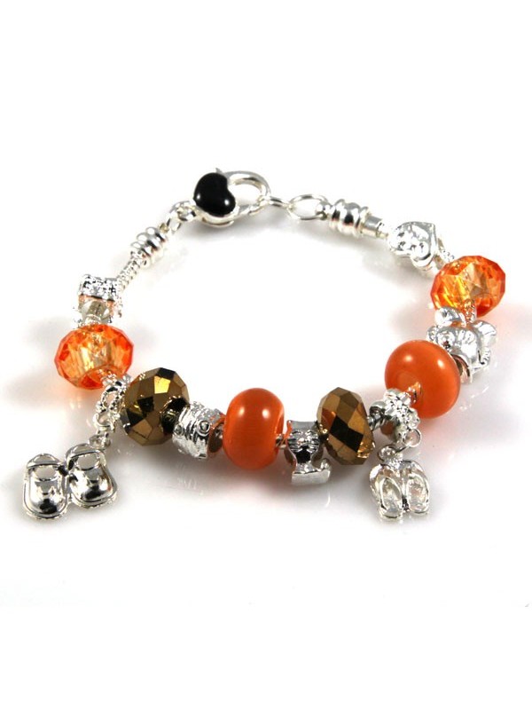 Bracciale donna con charms scorrevoli colorati